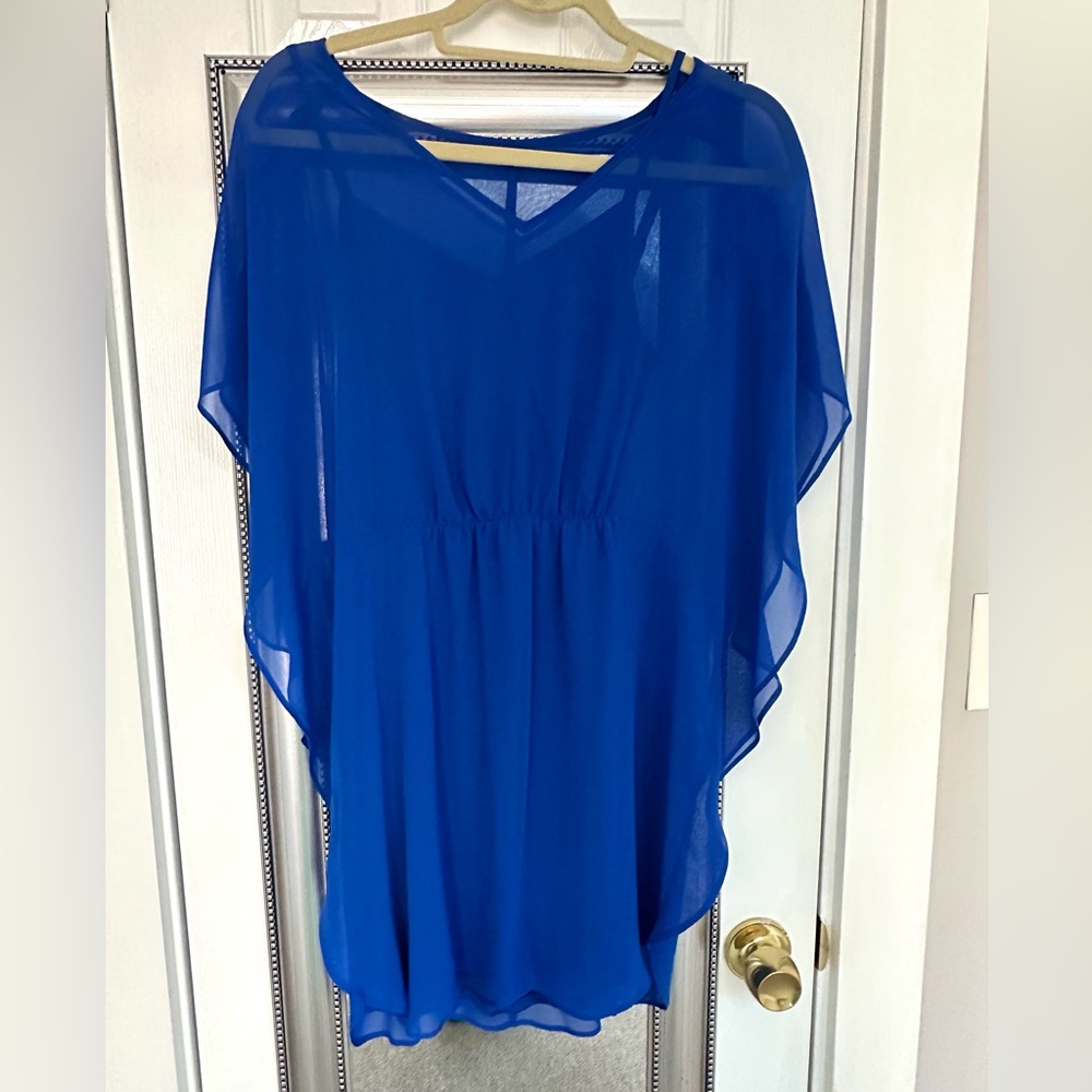 Royal Blue Batwing Dress from Express